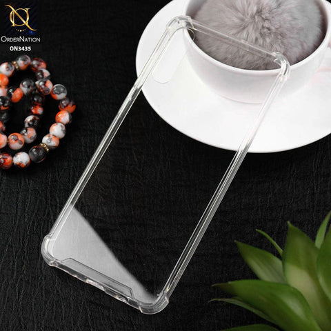 Samsung Galaxy A70s Cover - New Glossy Look Shockprof Bumper Soft Borders Semi Hard Back Clear Case