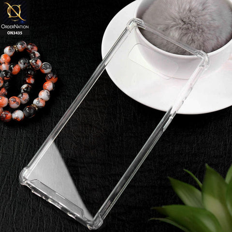 Samsung Galaxy Note 8 Cover - New Glossy Look Shockprof Bumper Soft Borders Semi Hard Back Clear Case