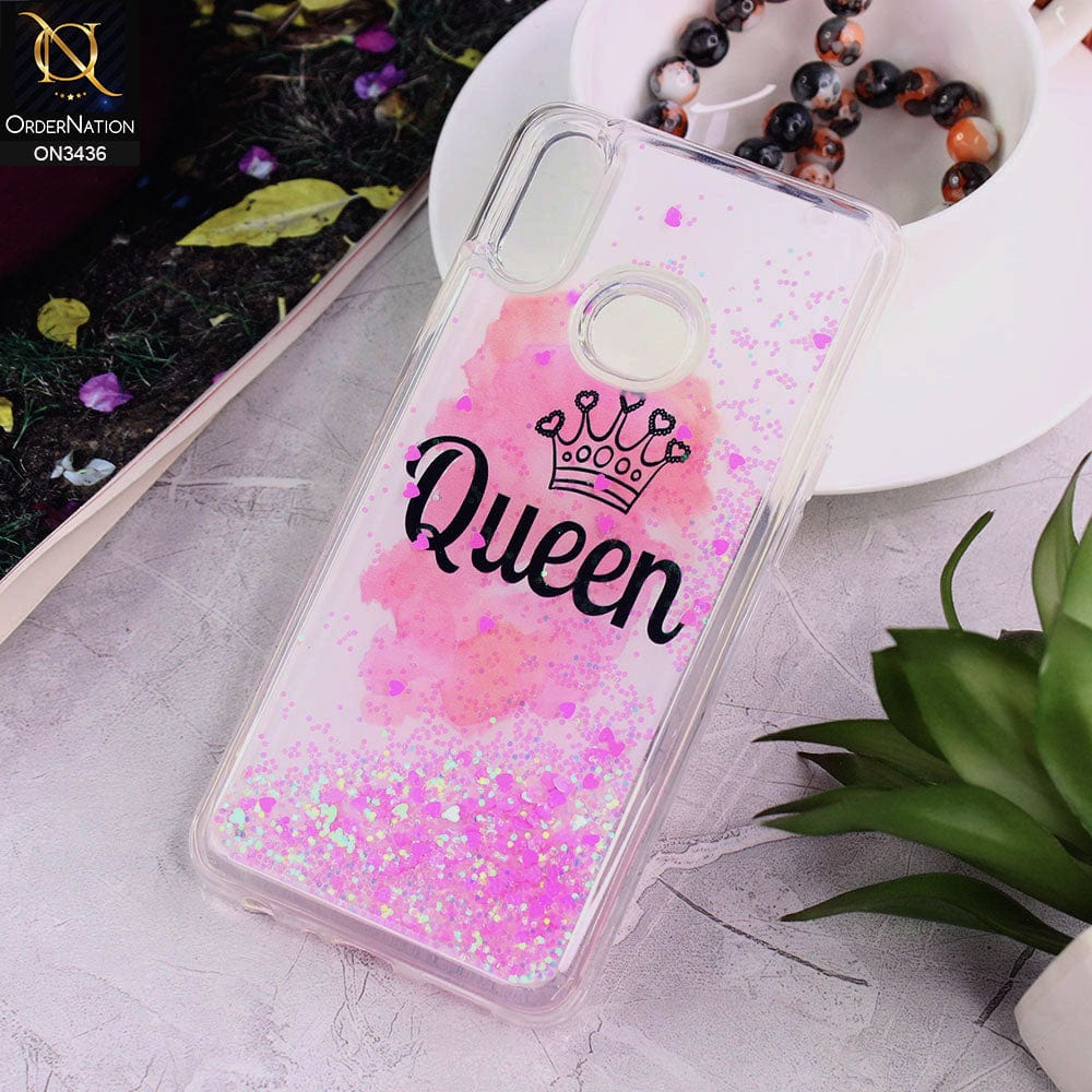 Samsung Galaxy A10s Cover - Design 4 - Trendy Cute Design Soft Silicone Bling Sparkle Moving  Liquid Glitter Case