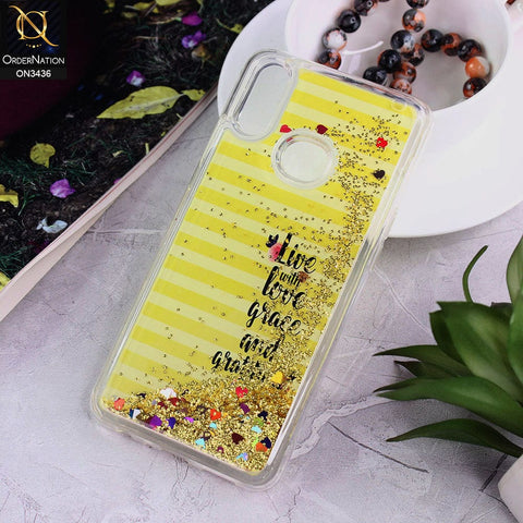 Samsung Galaxy A10s Cover - Design 8 - Trendy Cute Design Soft Silicone Bling Sparkle Moving  Liquid Glitter Case