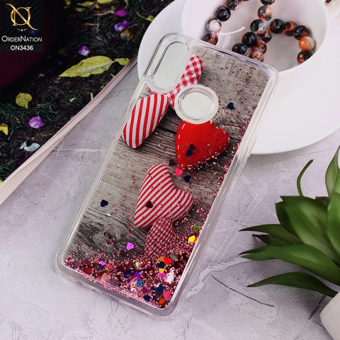 Samsung Galaxy A10s Cover - Design 9 - Trendy Cute Design Soft Silicone Bling Sparkle Moving  Liquid Glitter Case