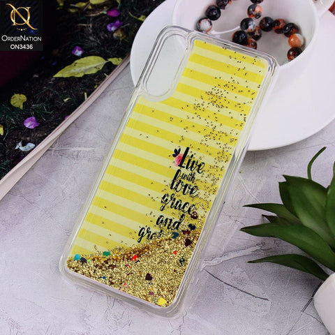 Samsung Galaxy A70s Cover - Design 1 - Trendy Cute Design Soft Silicone Bling Sparkle Moving  Liquid Glitter Case