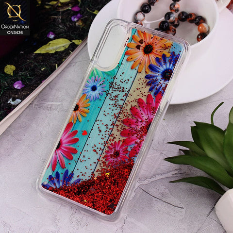 Samsung Galaxy A70 Cover - Design 5 - Trendy Cute Design Soft Silicone Bling Sparkle Moving  Liquid Glitter Case