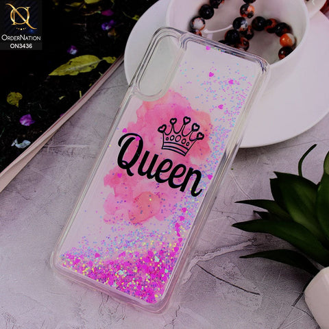 Samsung Galaxy A70 Cover - Design 6 - Trendy Cute Design Soft Silicone Bling Sparkle Moving  Liquid Glitter Case