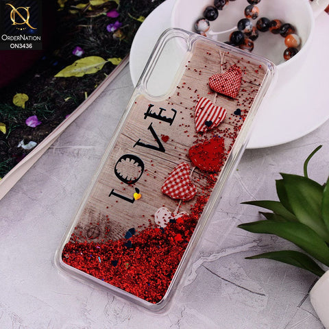 Samsung Galaxy A70s Cover - Design 9 - Trendy Cute Design Soft Silicone Bling Sparkle Moving  Liquid Glitter Case