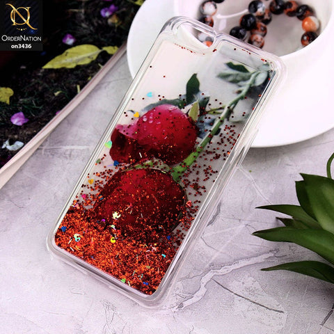 Oppo A71 Cover - Design 4 - Trendy Cute Design Soft Silicone Bling Sparkle Moving  Liquid Glitter Case
