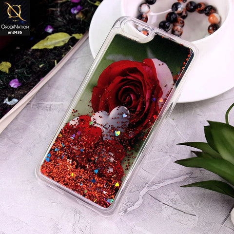 Oppo A71 Cover - Design 6 - Trendy Cute Design Soft Silicone Bling Sparkle Moving  Liquid Glitter Case