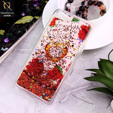 Oppo A71 Cover - Design 8 - Trendy Cute Design Soft Silicone Bling Sparkle Moving  Liquid Glitter Case