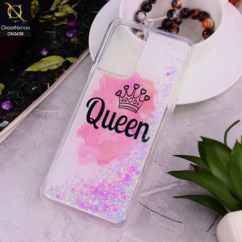 Oppo A76 Cover - Design 2 - Trendy Cute Design Soft Silicone Bling Sparkle Moving  Liquid Glitter Case