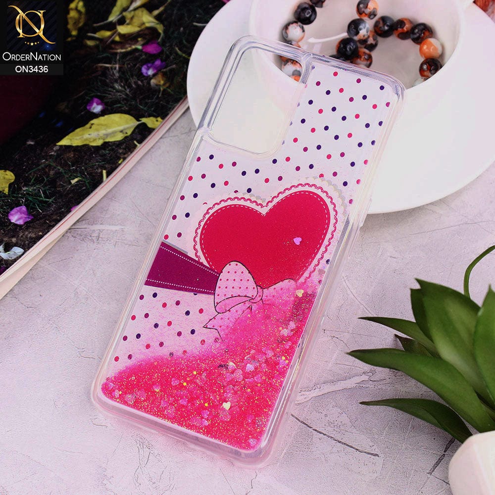 Oppo A36 Cover - Design 3 - Trendy Cute Design Soft Silicone Bling Sparkle Moving  Liquid Glitter Case
