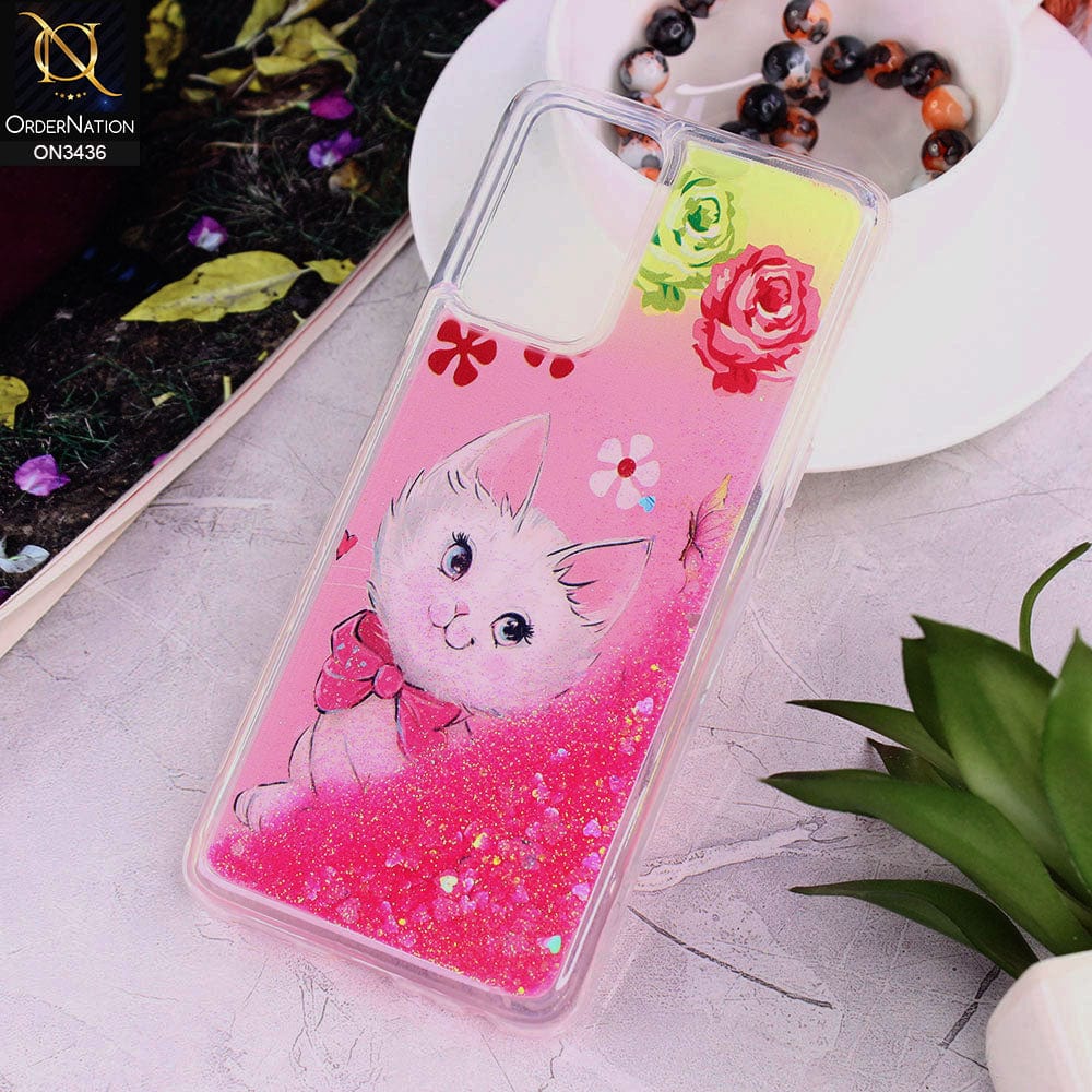 Oppo A36 Cover - Design 4 - Trendy Cute Design Soft Silicone Bling Sparkle Moving  Liquid Glitter Case