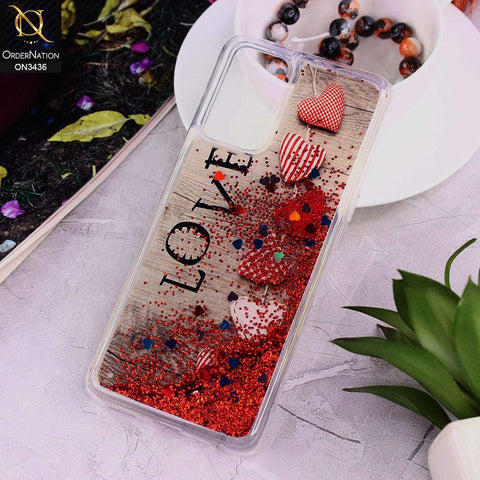 Oppo A76 Cover - Design 6 - Trendy Cute Design Soft Silicone Bling Sparkle Moving  Liquid Glitter Case