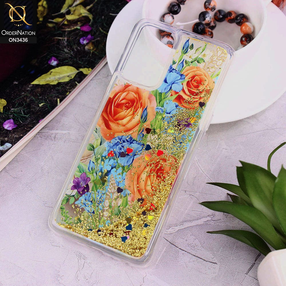 Oppo A36 Cover - Design 7 - Trendy Cute Design Soft Silicone Bling Sparkle Moving  Liquid Glitter Case