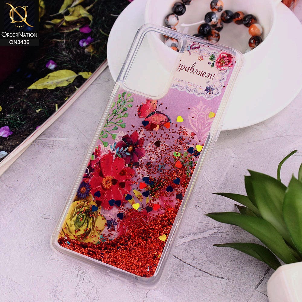 Oppo A36 Cover - Design 9 - Trendy Cute Design Soft Silicone Bling Sparkle Moving  Liquid Glitter Case