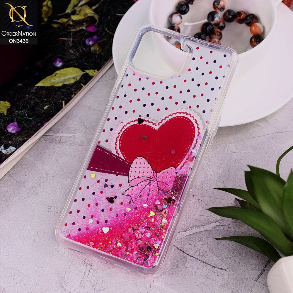 Oppo F17 Cover - Design 10 - Trendy Cute Design Soft Silicone Bling Sparkle Moving  Liquid Glitter Case