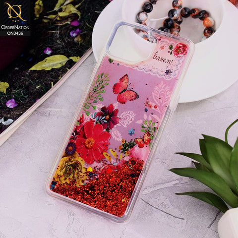 Oppo Reno 4 Lite Cover - Design 1 - Trendy Cute Design Soft Silicone Bling Sparkle Moving  Liquid Glitter Case