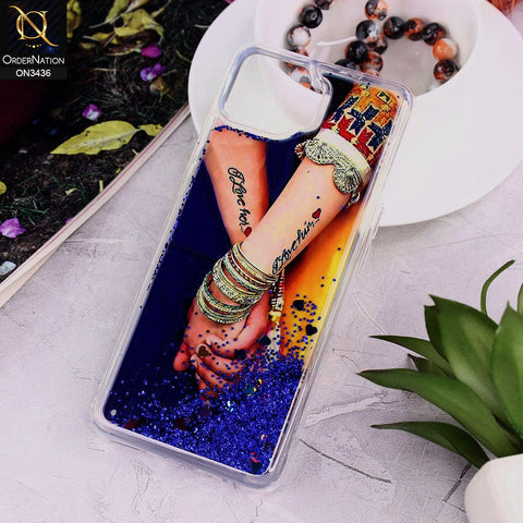 Oppo Reno 4 Lite Cover - Design 2 - Trendy Cute Design Soft Silicone Bling Sparkle Moving  Liquid Glitter Case