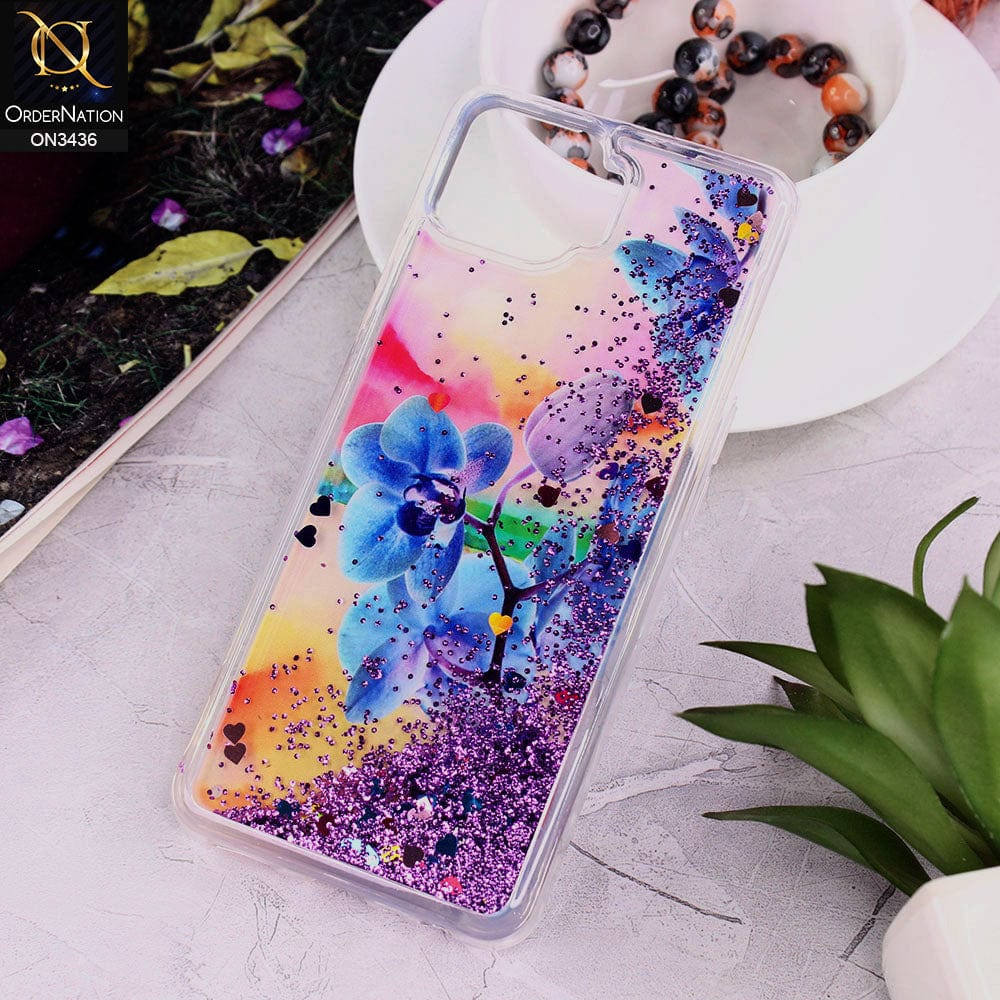Oppo F17 Cover - Design 3 - Trendy Cute Design Soft Silicone Bling Sparkle Moving  Liquid Glitter Case