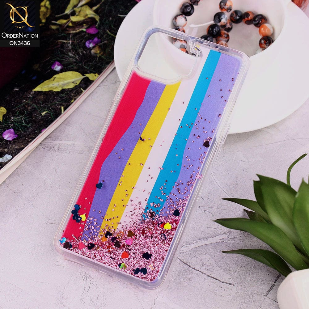 Oppo A73 Cover - Design 6 - Trendy Cute Design Soft Silicone Bling Sparkle Moving  Liquid Glitter Case