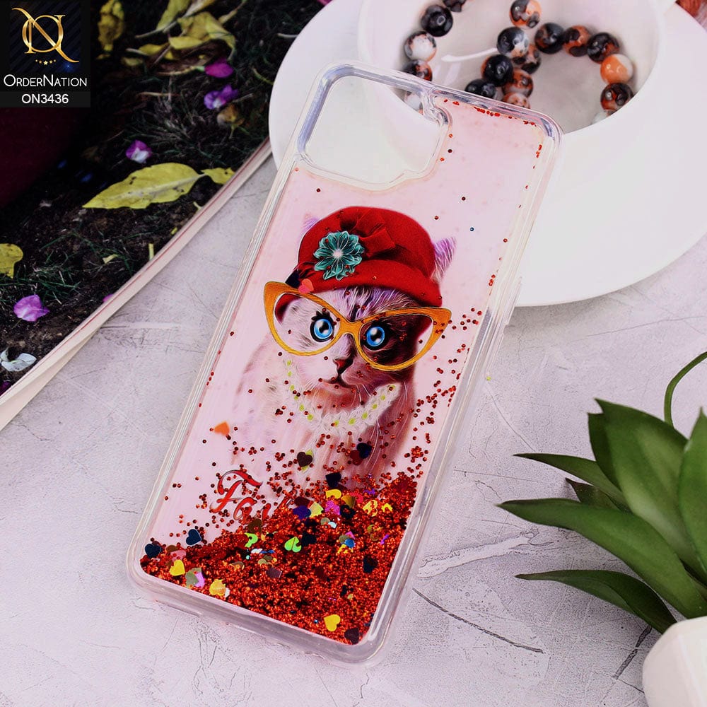 Oppo Reno 4F Cover - Design 8 - Trendy Cute Design Soft Silicone Bling Sparkle Moving  Liquid Glitter Case