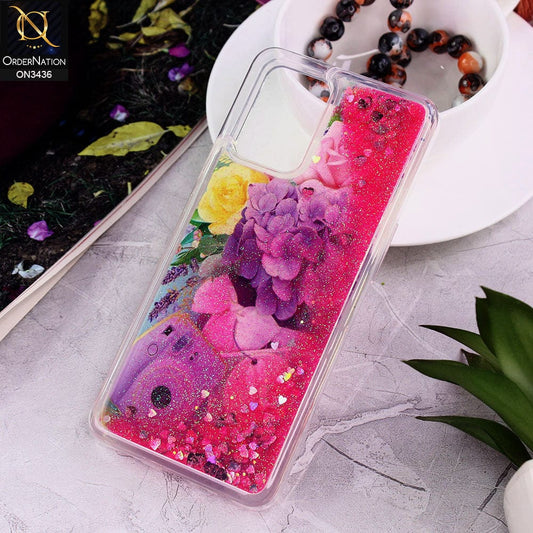 Oppo Reno 6 Lite Cover - Design 1 - Trendy Cute Design Soft Silicone Bling Sparkle Moving  Liquid Glitter Case