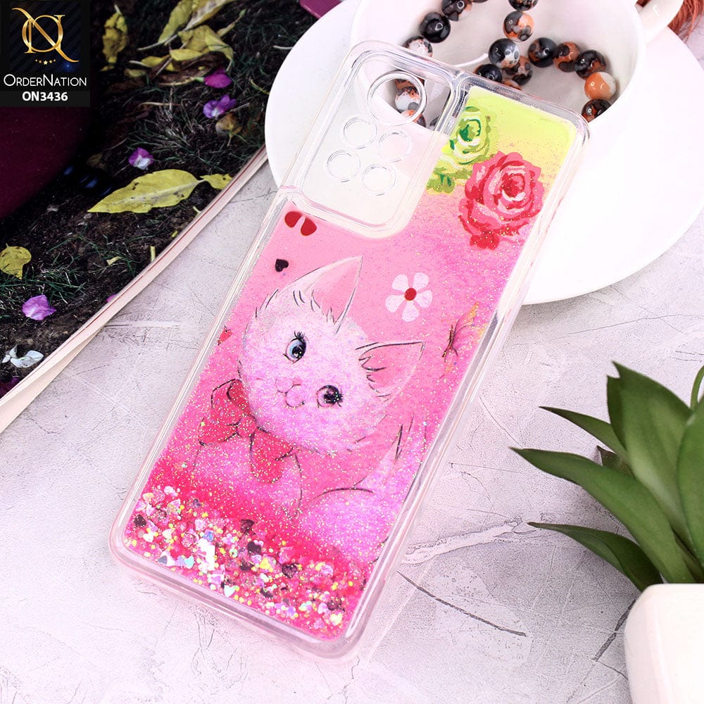 Infinix Note 11 Pro Cover - Design 10 - Trendy Cute Design Soft Silicone Bling Sparkle Moving  Liquid Glitter Case