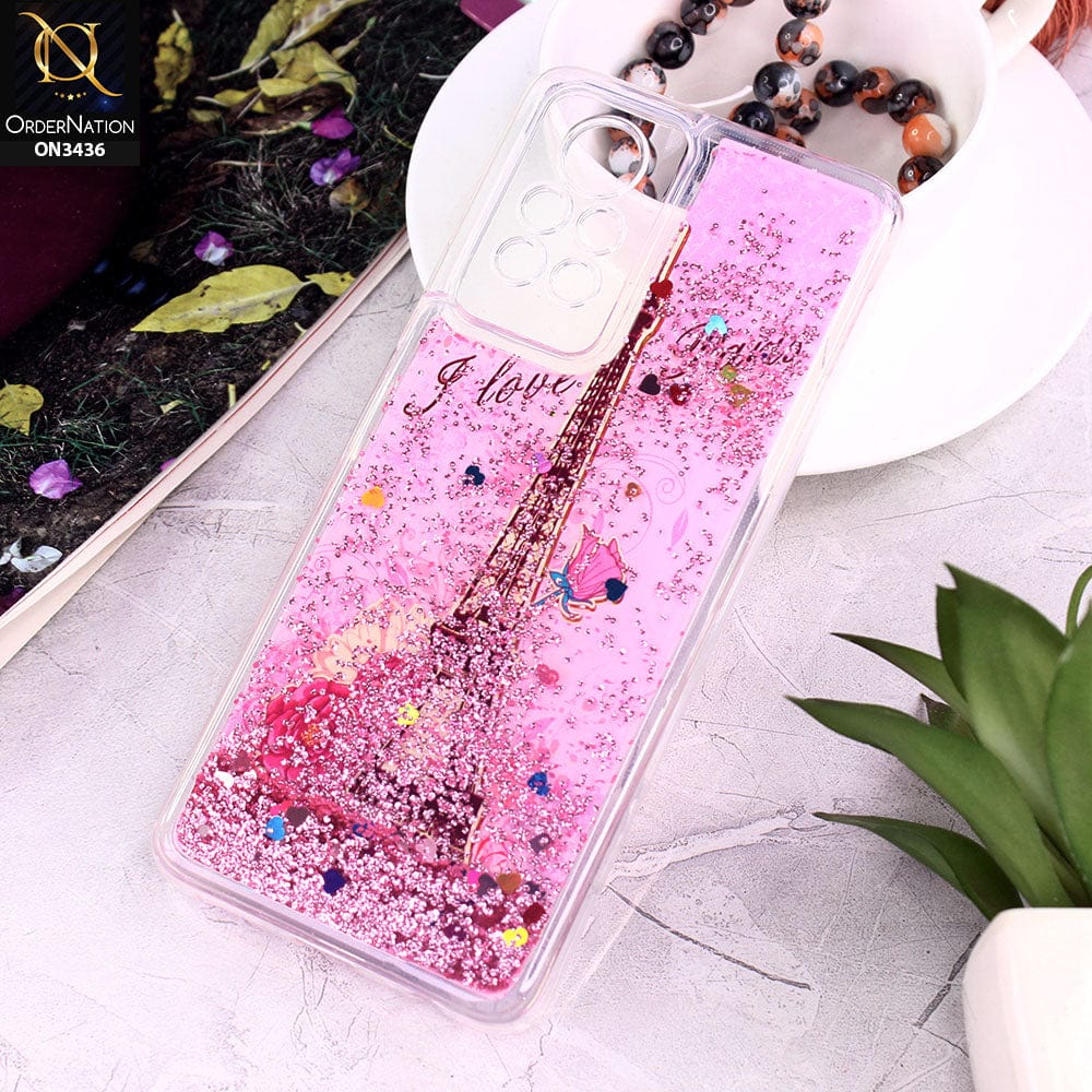 Infinix Note 11 Pro Cover - Design 12 - Trendy Cute Design Soft Silicone Bling Sparkle Moving  Liquid Glitter Case
