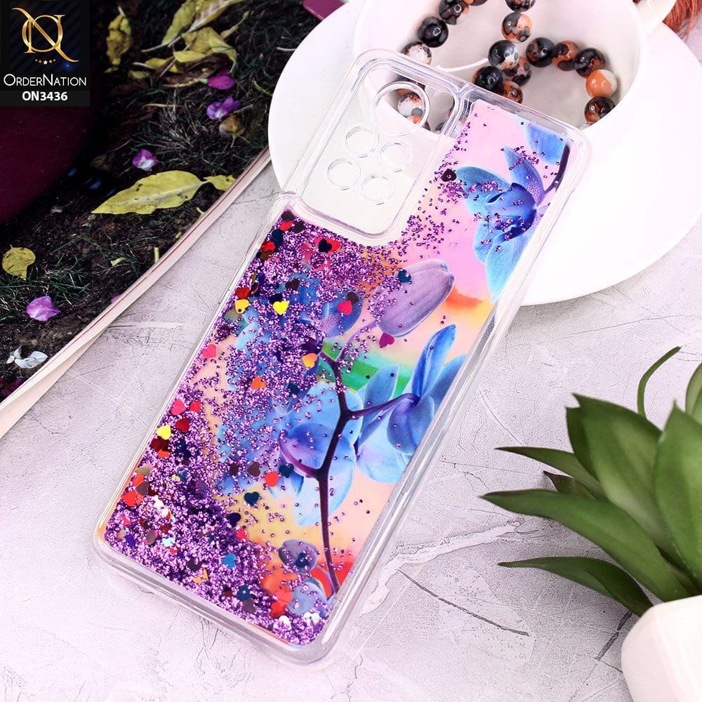 Infinix Note 11 Pro Cover - Design 2 - Trendy Cute Design Soft Silicone Bling Sparkle Moving  Liquid Glitter Case