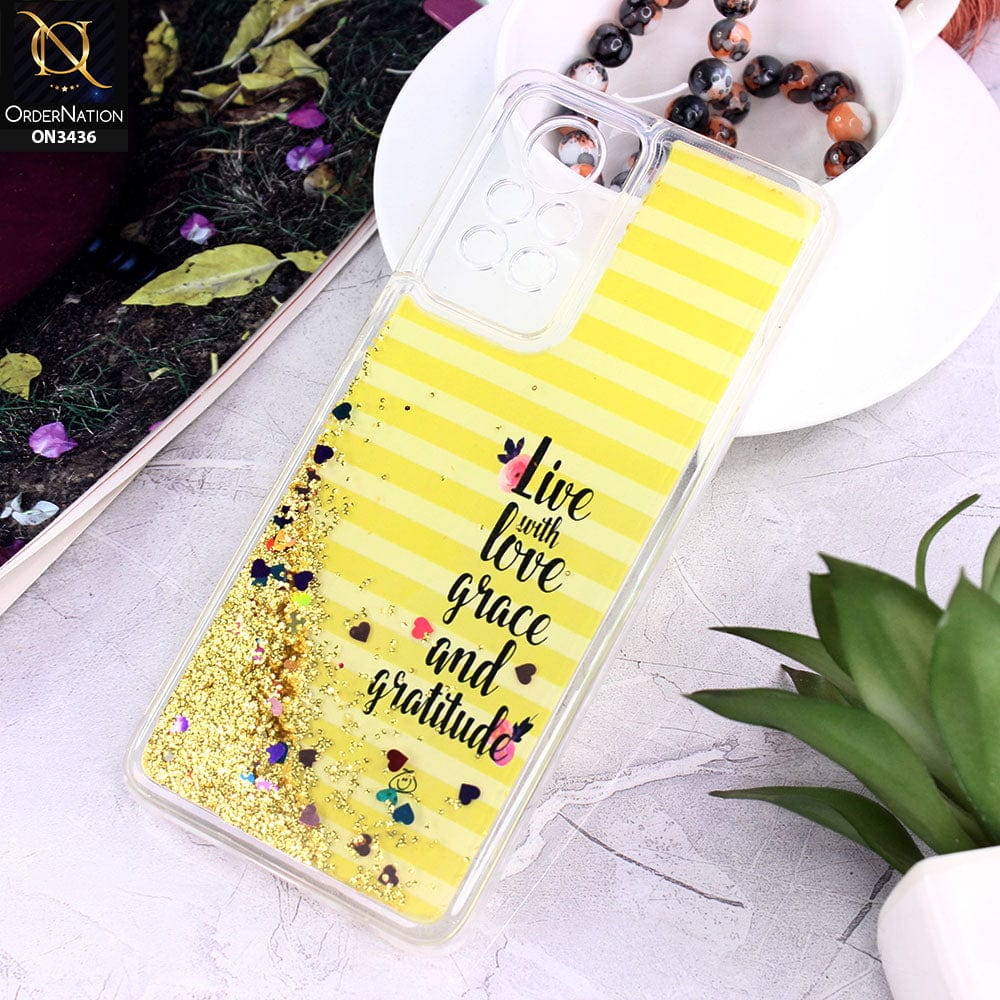 Infinix Note 11 Pro Cover - Design 5 - Trendy Cute Design Soft Silicone Bling Sparkle Moving  Liquid Glitter Case