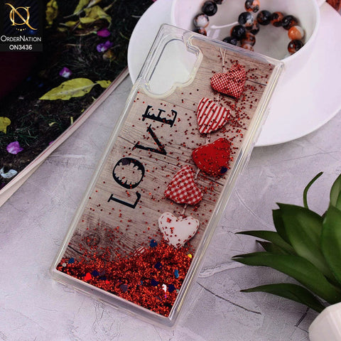 Samsung Galaxy Note 10 Plus Cover - Design 1 - Trendy Cute Design Soft Silicone Bling Sparkle Moving  Liquid Glitter Case