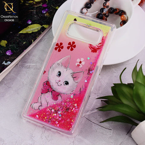 Samsung Galaxy Note 8 Cover - Design 10 - Trendy Cute Design Soft Silicone Bling Sparkle Moving  Liquid Glitter Case