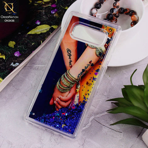 Samsung Galaxy Note 8 Cover - Design 12 - Trendy Cute Design Soft Silicone Bling Sparkle Moving  Liquid Glitter Case
