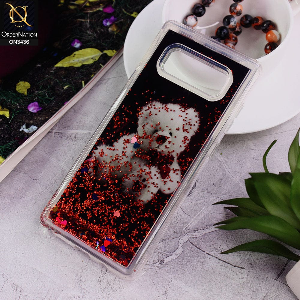 Samsung Galaxy Note 8 Cover - Design 2 - Trendy Cute Design Soft Silicone Bling Sparkle Moving  Liquid Glitter Case