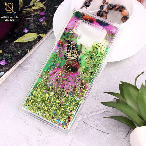 Samsung Galaxy Note 9 Cover - Design 3 - Trendy Cute Design Soft Silicone Bling Sparkle Moving  Liquid Glitter Case