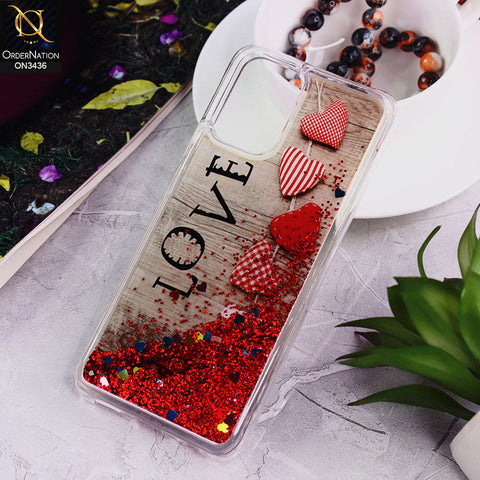 Xiaomi Redmi Note 10S Cover - Design 2 - Trendy Cute Design Soft Silicone Bling Sparkle Moving  Liquid Glitter Case