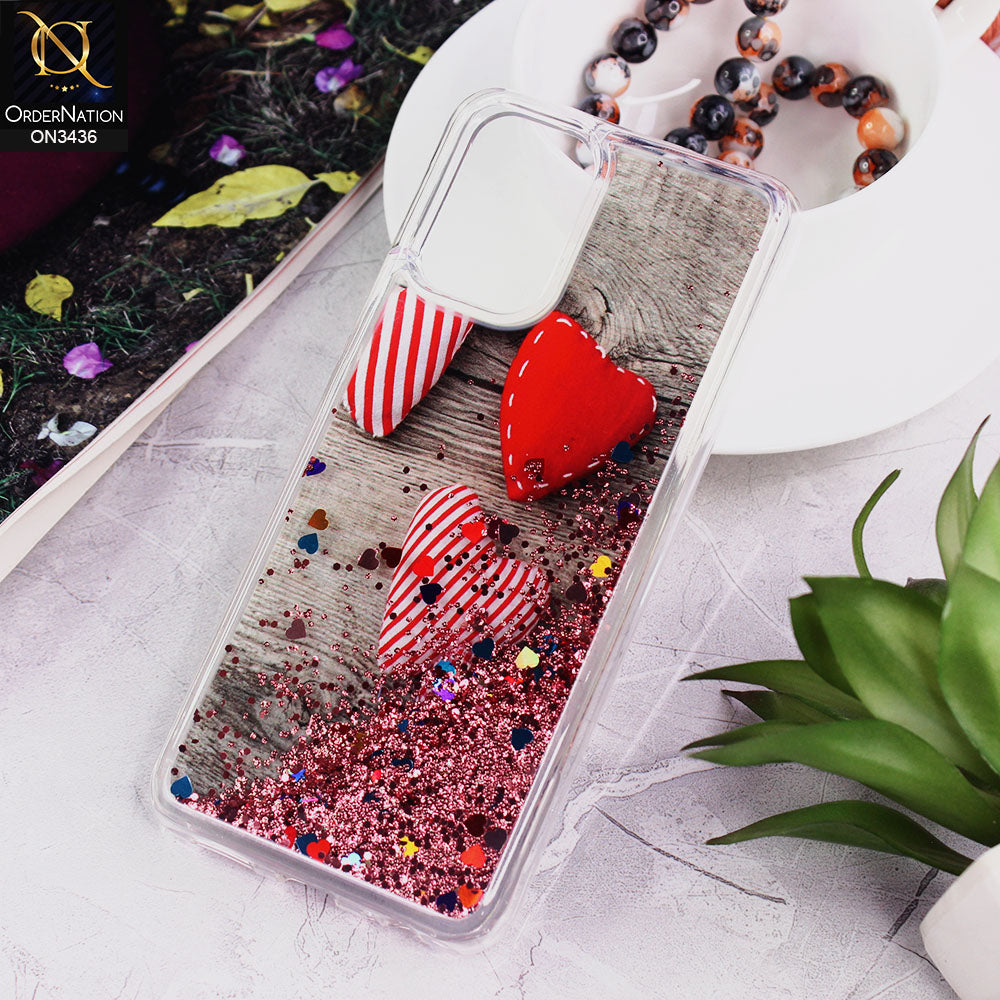 Xiaomi Redmi Note 10 4G Cover - Design 4 - Trendy Cute Design Soft Silicone Bling Sparkle Moving  Liquid Glitter Case