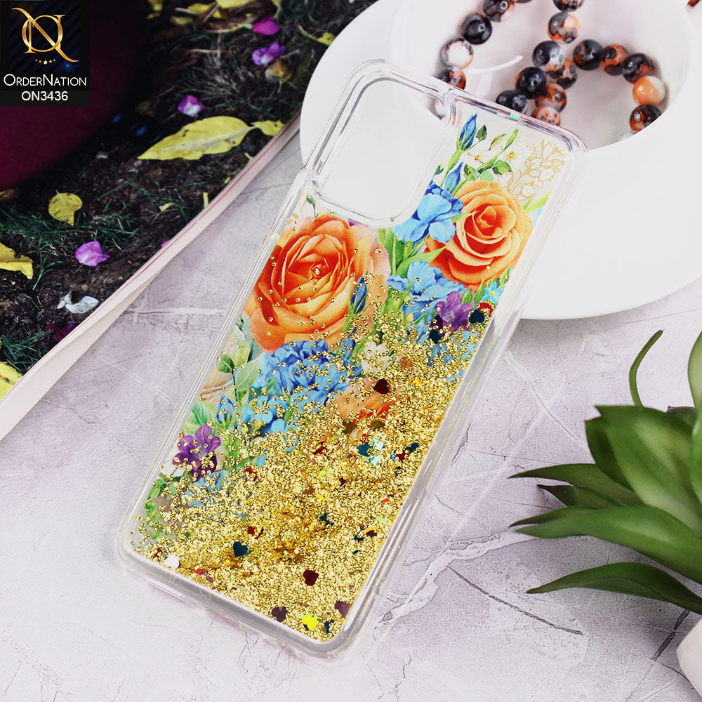 Xiaomi Redmi Note 10 4G Cover - Design 6 - Trendy Cute Design Soft Silicone Bling Sparkle Moving  Liquid Glitter Case