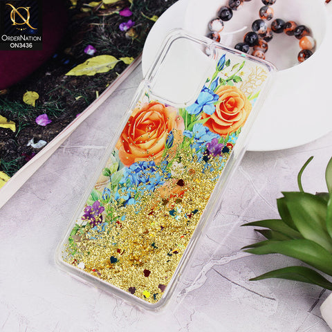 Xiaomi Redmi Note 10S Cover - Design 6 - Trendy Cute Design Soft Silicone Bling Sparkle Moving  Liquid Glitter Case