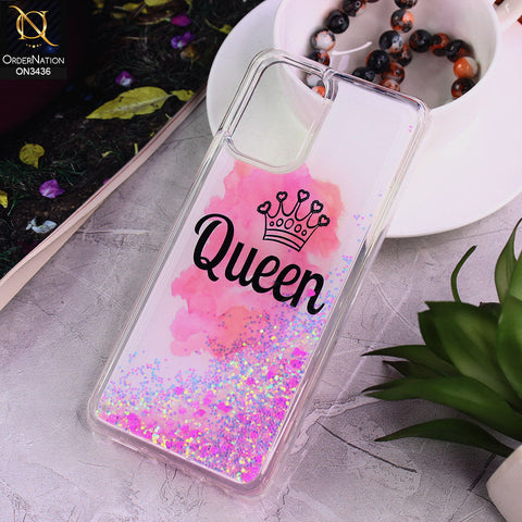 Xiaomi Redmi Note 10 4G Cover - Design 7 - Trendy Cute Design Soft Silicone Bling Sparkle Moving  Liquid Glitter Case