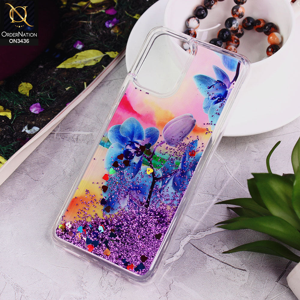 Xiaomi Redmi Note 10 4G Cover - Design 8 - Trendy Cute Design Soft Silicone Bling Sparkle Moving  Liquid Glitter Case