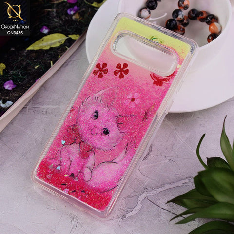 Samsung Galaxy S10 Cover - Design 1 - Trendy Cute Design Soft Silicone Bling Sparkle Moving  Liquid Glitter Case