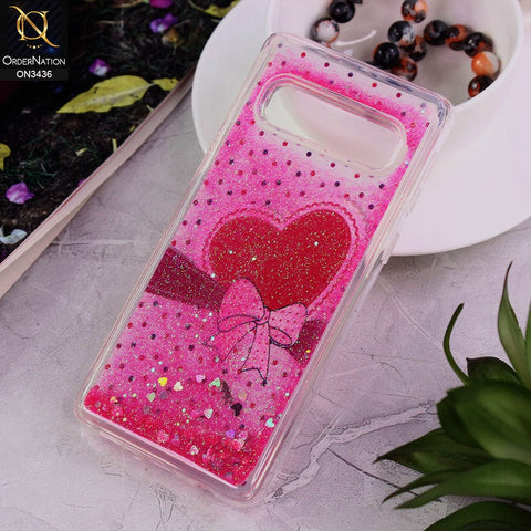 Samsung Galaxy S10 Cover - Design 3 - Trendy Cute Design Soft Silicone Bling Sparkle Moving  Liquid Glitter Case