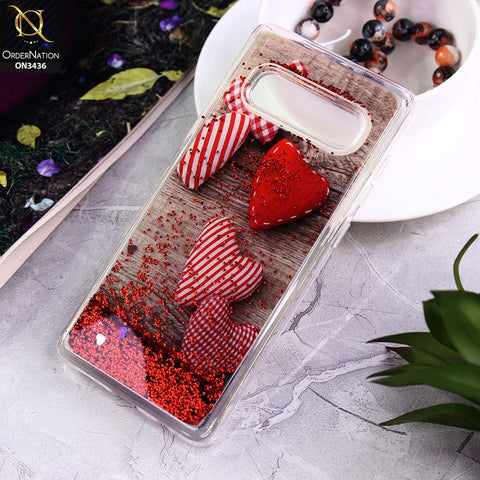 Samsung Galaxy S10 Plus Cover - Design 10 - Trendy Cute Design Soft Silicone Bling Sparkle Moving  Liquid Glitter Case