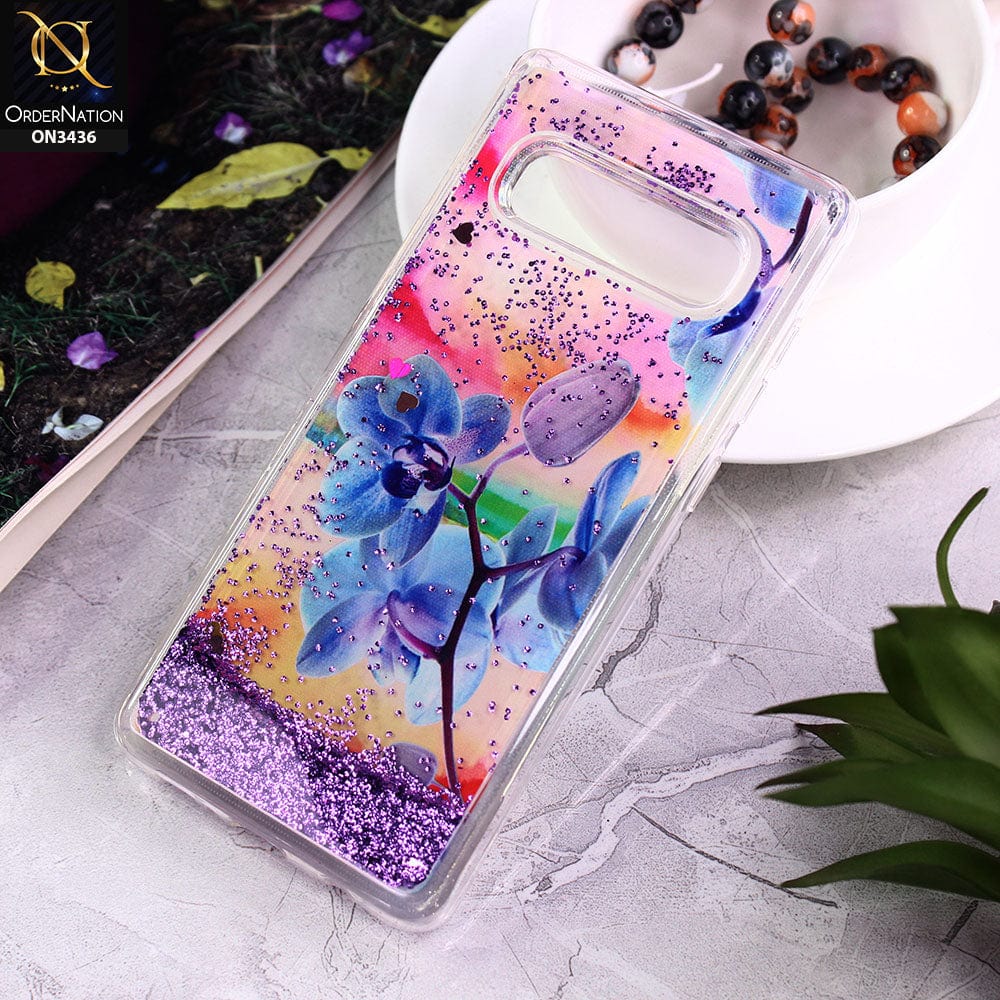 Samsung Galaxy S10 Plus Cover - Design 11 - Trendy Cute Design Soft Silicone Bling Sparkle Moving  Liquid Glitter Case