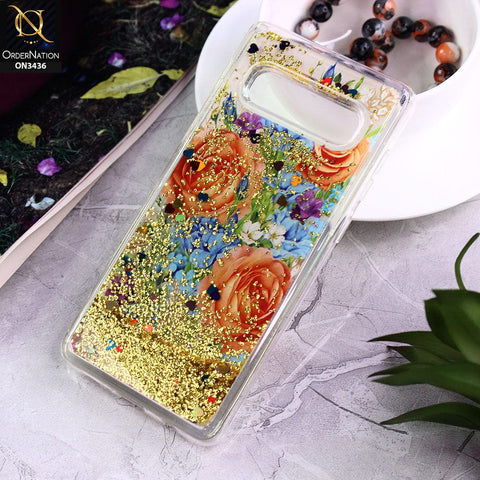 Samsung Galaxy S10 Plus Cover - Design 12 - Trendy Cute Design Soft Silicone Bling Sparkle Moving  Liquid Glitter Case