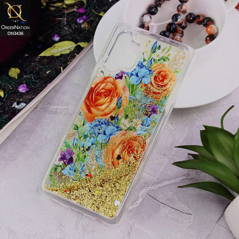 Samsung Galaxy A32 Cover - Design 10 - Trendy Cute Design Soft Silicone Bling Sparkle Moving  Liquid Glitter Case