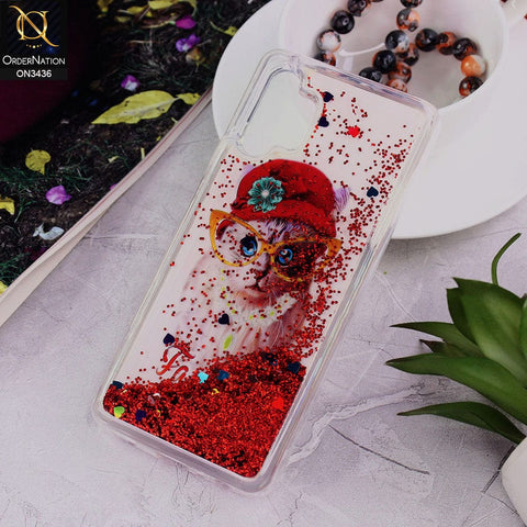 Samsung Galaxy A32 Cover - Design 1 - Trendy Cute Design Soft Silicone Bling Sparkle Moving  Liquid Glitter Case