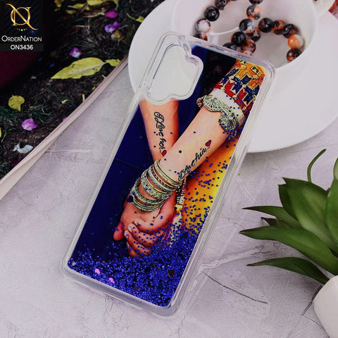 Samsung Galaxy A32 Cover - Design 2 - Trendy Cute Design Soft Silicone Bling Sparkle Moving  Liquid Glitter Case