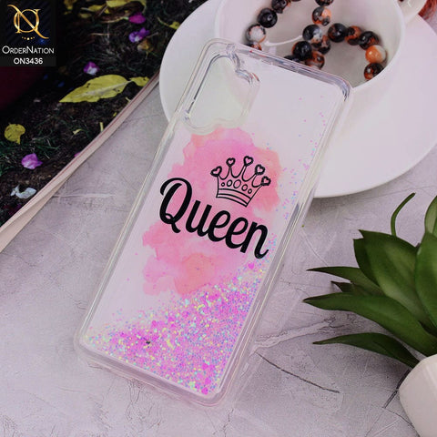Samsung Galaxy A32 Cover - Design 5 - Trendy Cute Design Soft Silicone Bling Sparkle Moving  Liquid Glitter Case