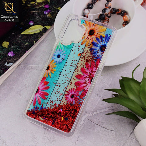 Samsung Galaxy A32 Cover - Design 6 - Trendy Cute Design Soft Silicone Bling Sparkle Moving  Liquid Glitter Case